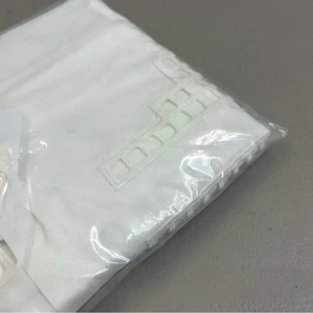Pottery Barn Eyelet King Sham Pillow Cover Solid White 36